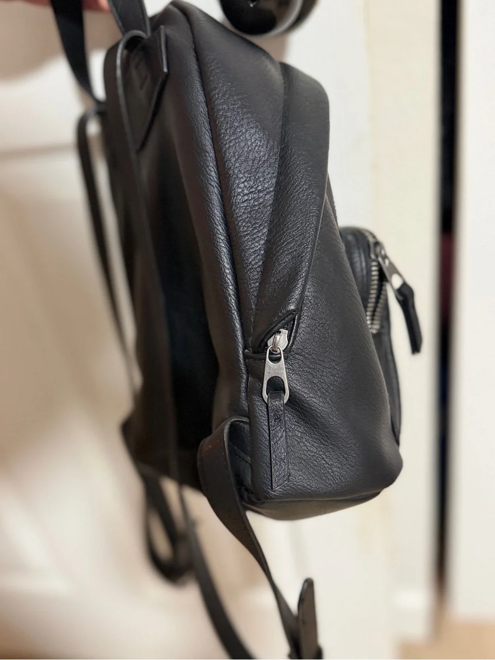 Black Leather Mini Backpack - Universal Thread - Picture 3 of 7